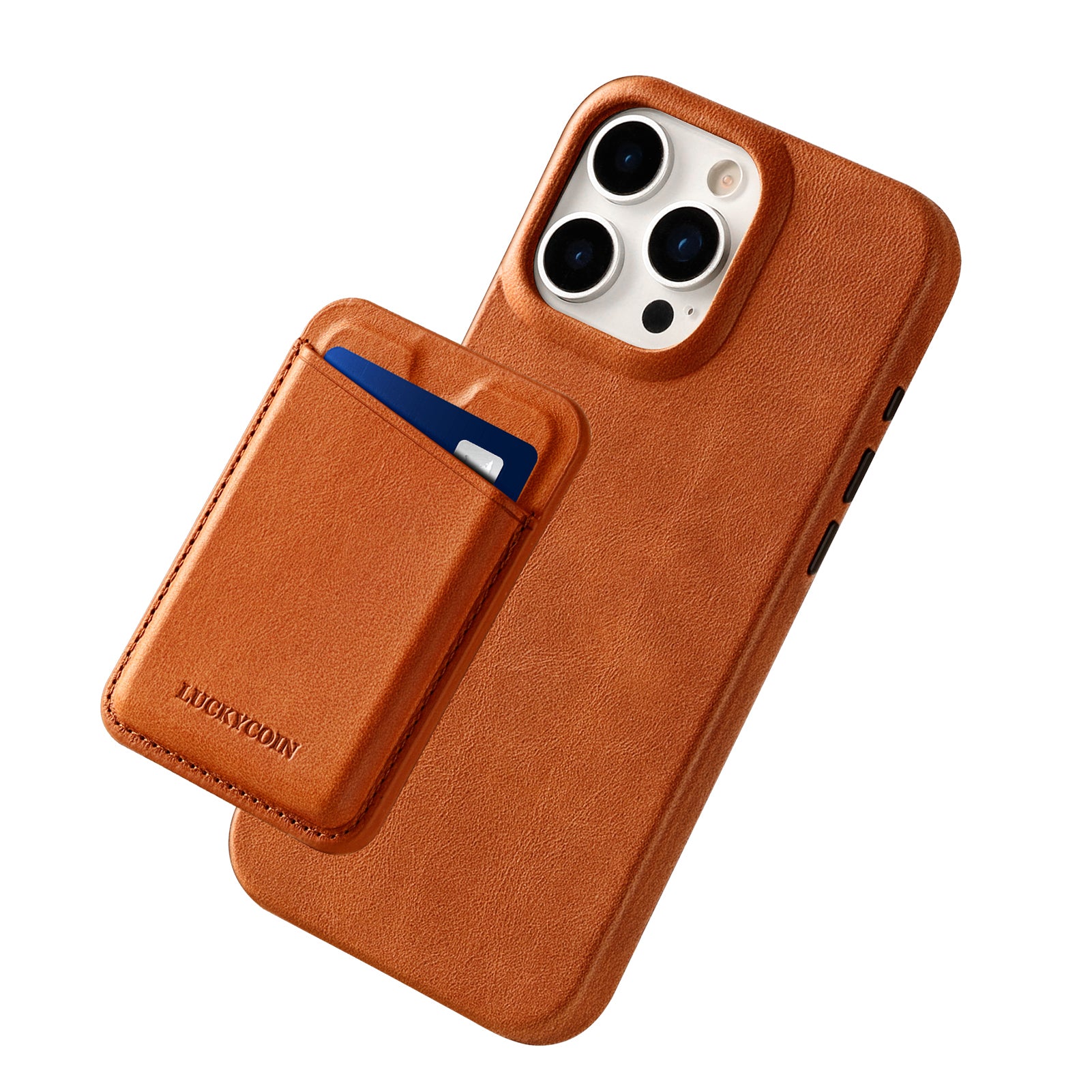 Full Grain Leather Phone Case with Magnetic Wallet Full Grain Leather Phone Case with Magnetic Wallet