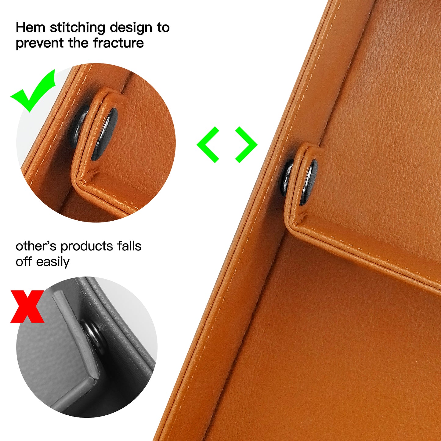 LUCKYCOIN Leather Valet Tray