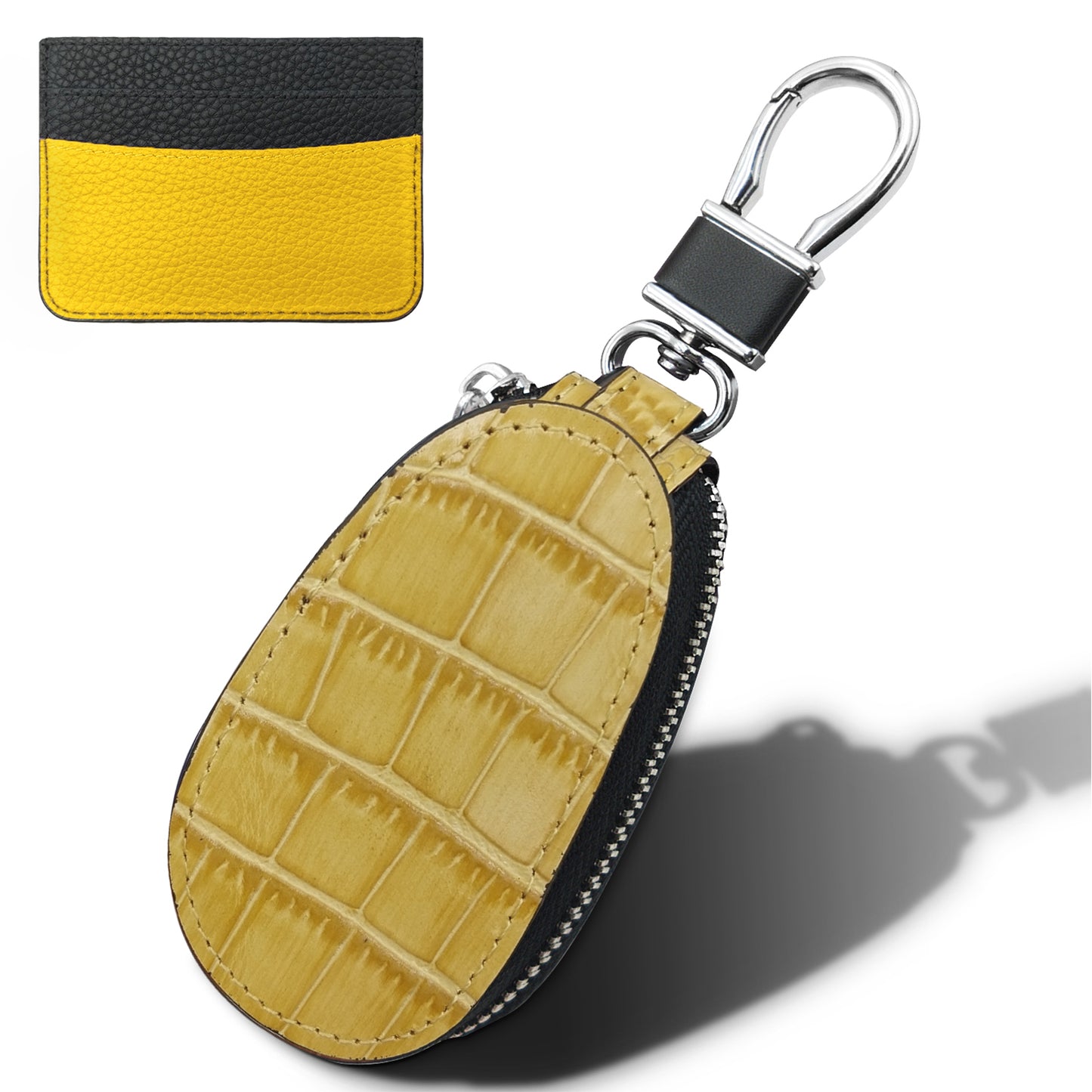GENUINE LEATHER KEY FOD HOLDER & SLIM CARD WALLET
