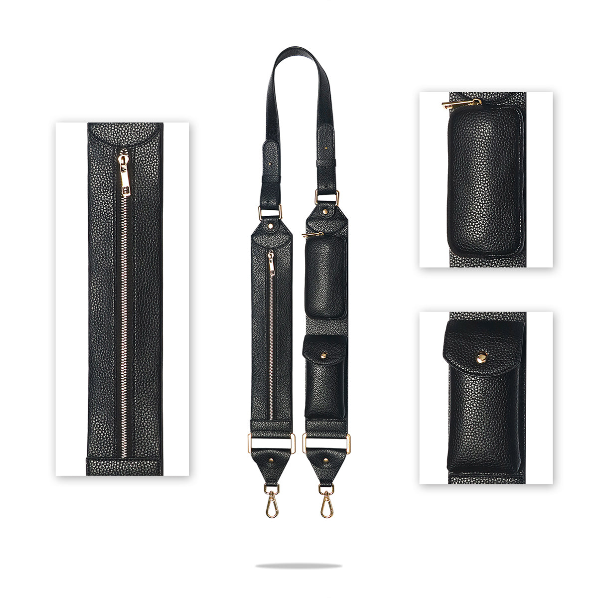 Adjustable Vegan Strap with Mini Purse