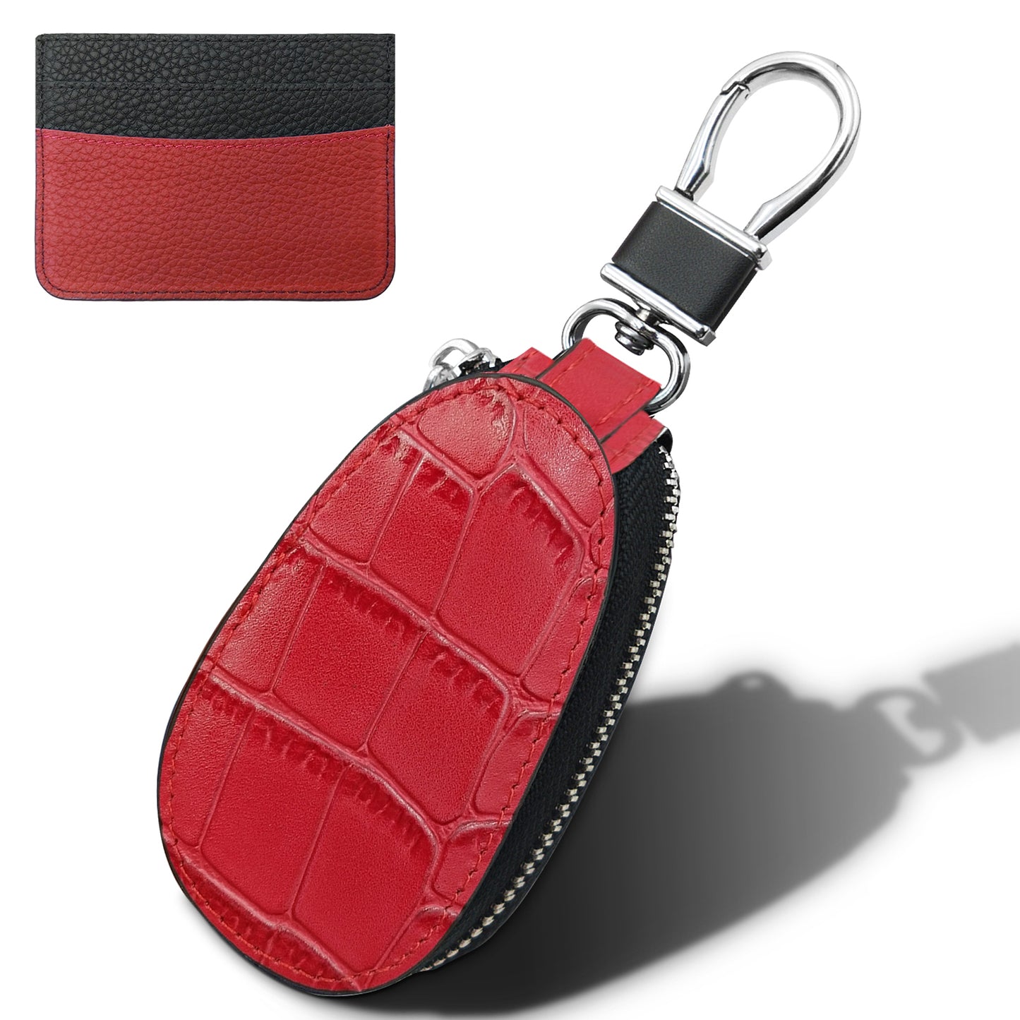 GENUINE LEATHER KEY FOD HOLDER & SLIM CARD WALLET