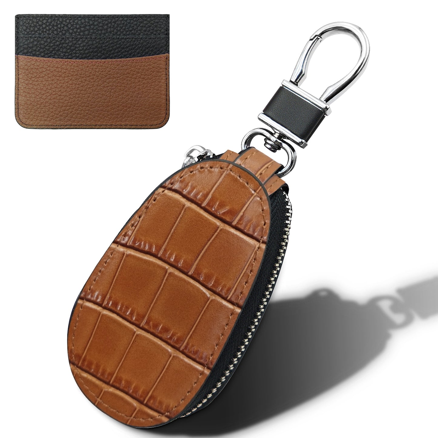 GENUINE LEATHER KEY FOD HOLDER & SLIM CARD WALLET