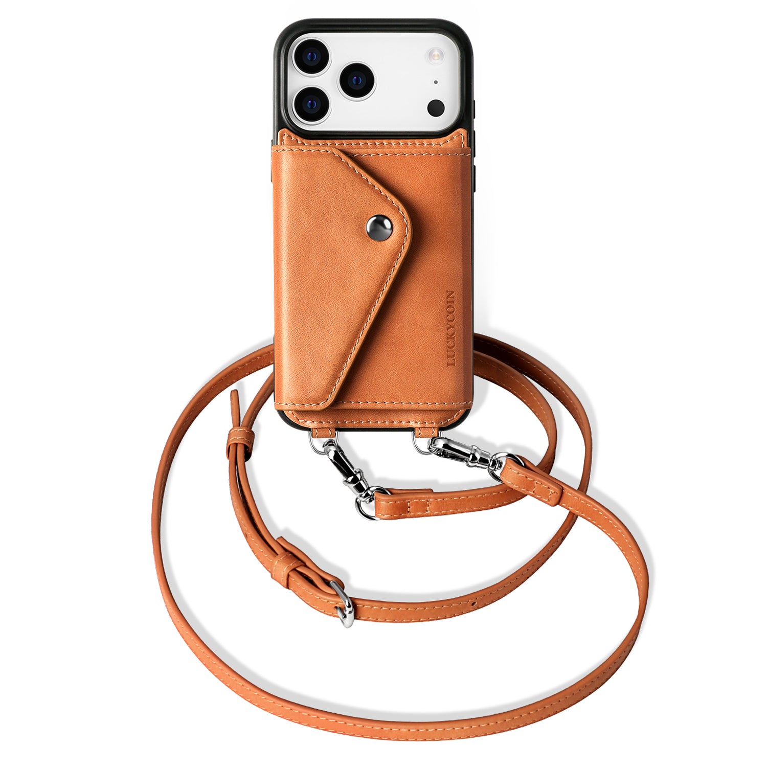 iPhone Crossbody Wallet Case | Vintage Brown Leather iPhone Crossbody Wallet Case | Vintage Brown Leather