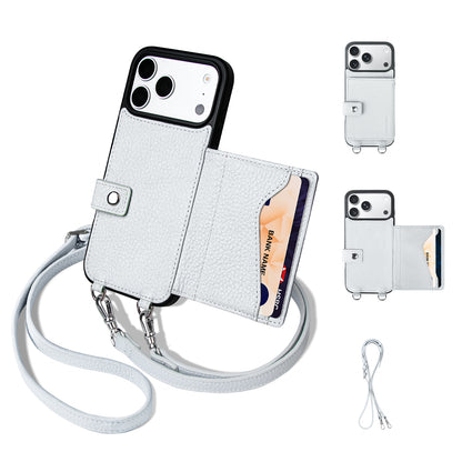MagSafe Bifold Wallet Crossbody Case | Mist Blue