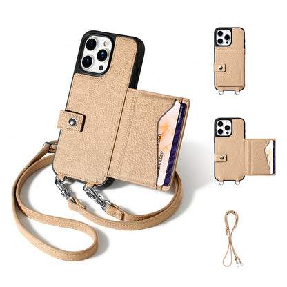 MagSafe Bifold Wallet Crossbody Case | Beige