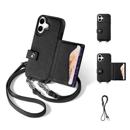 MagSafe Bifold Wallet Crossbody Case | Black