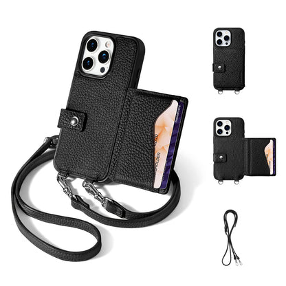 MagSafe Bifold Wallet Crossbody Case | Black