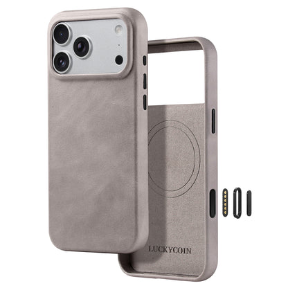 Full-Grain Leather Phone Case | Light Gray