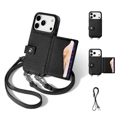 MagSafe Bifold Wallet Crossbody Case | Black