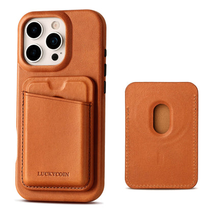 Magnetic Leather Wallet with Case | Brown