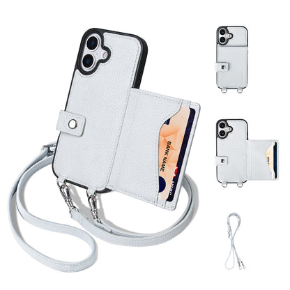 MagSafe Bifold Wallet Crossbody Case | Mist Blue