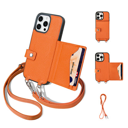 MagSafe Bifold Wallet Crossbody Case | Orange