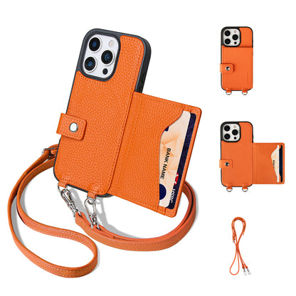 MagSafe Bifold Wallet Crossbody Case | Orange