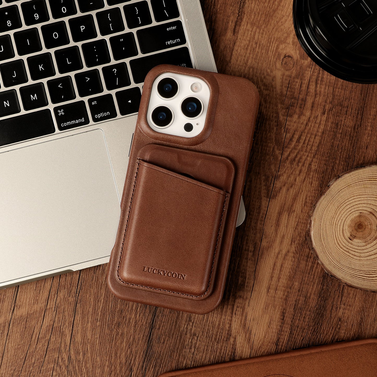 MAGSAFE CASE|FULL-GRAIN LEATHER|DARK BROWM