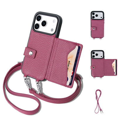 MagSafe Bifold Wallet Crossbody Case | Rose Purple