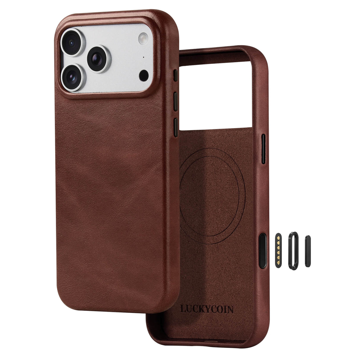 FUNDA MAGSAFE PARA IPHONE | CUERO GRANULADO DE LUJO 