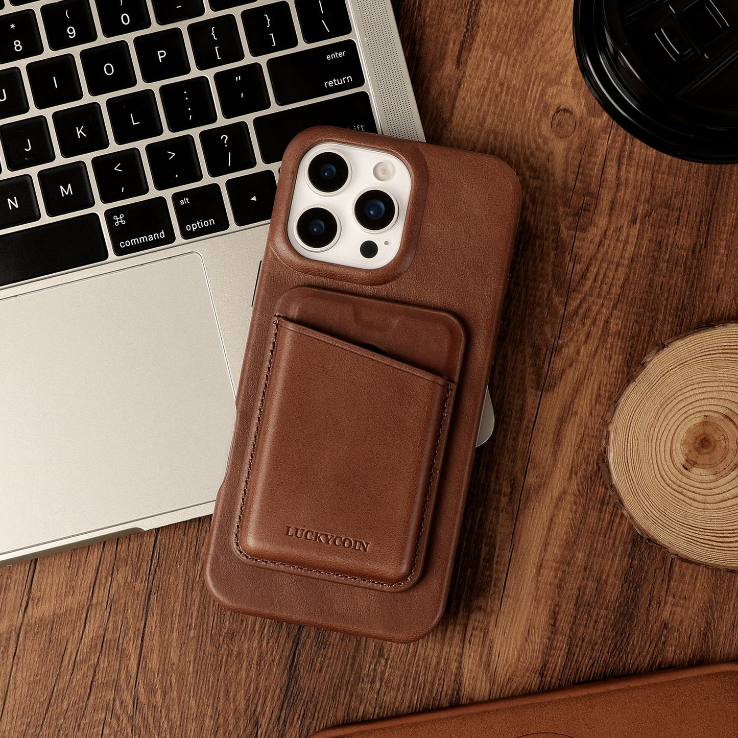 MAGSAFE LEATHER WALLET WITH CASE