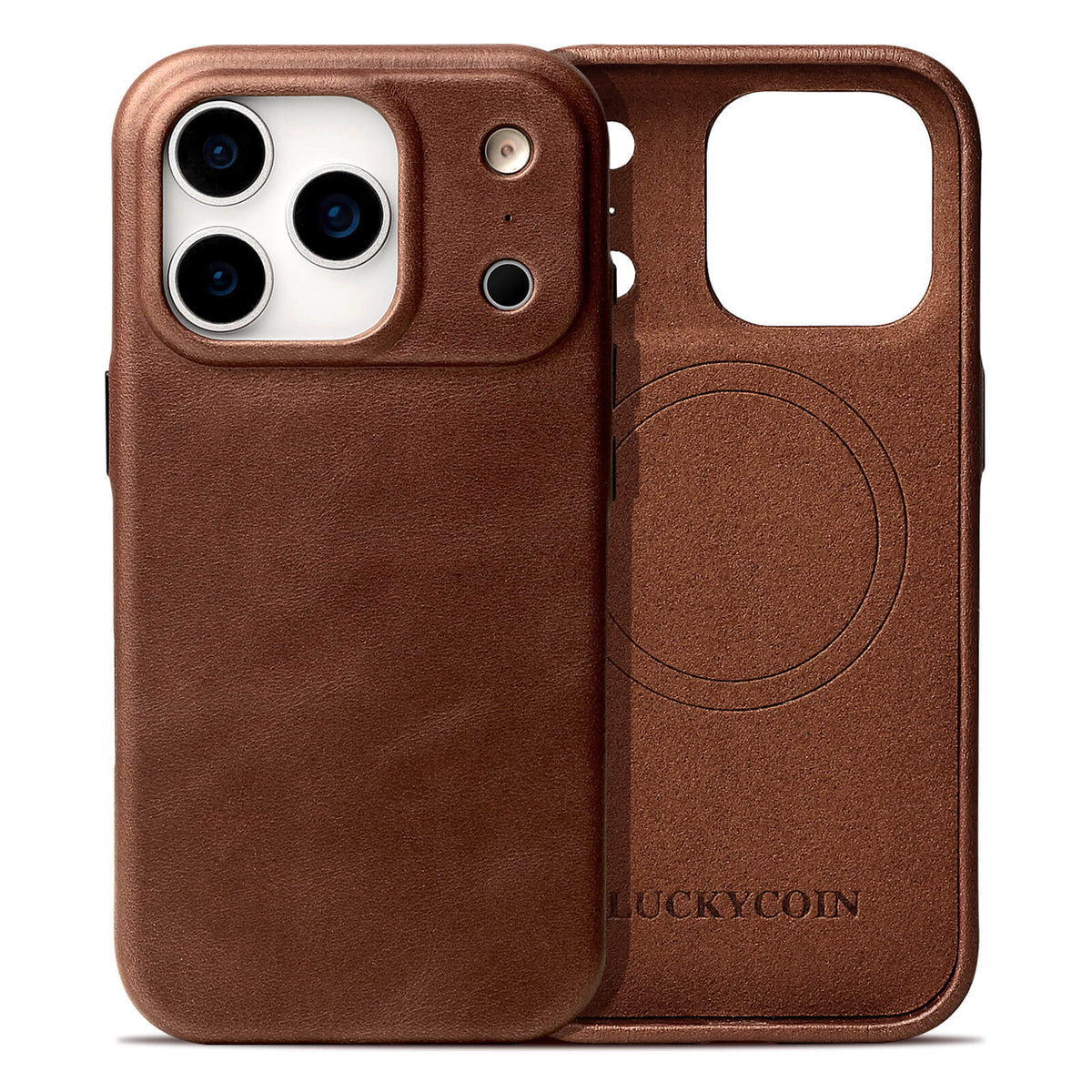FUNDA MAGSAFE PARA IPHONE | CUERO GRANULADO DE LUJO 