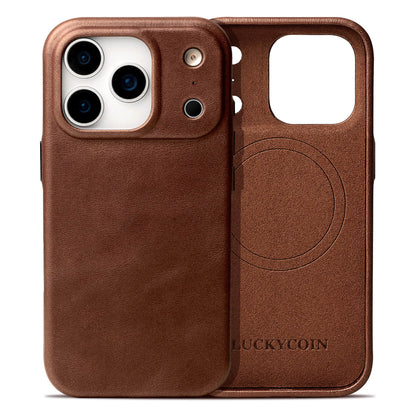 FUNDA MAGSAFE PARA IPHONE | CUERO GRANULADO DE LUJO 