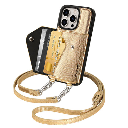 Crossbody Wallet Case |  Metallic Gold