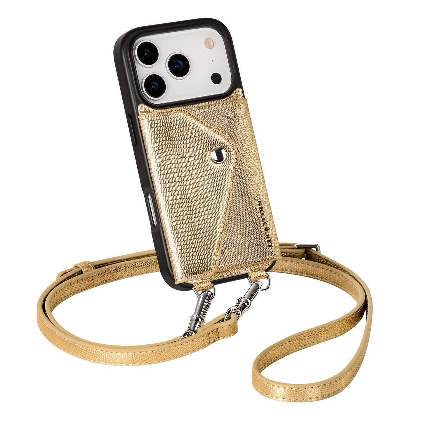 Crossbody Wallet Case |  Metallic Gold