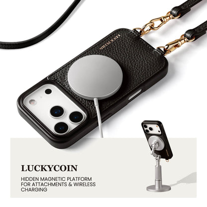 Detachable Flip Wallet Crossbody Phone Case | Black