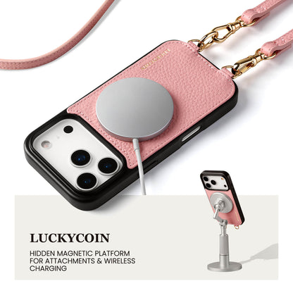 Detachable Flip Wallet Crossbody Phone Case | Pink