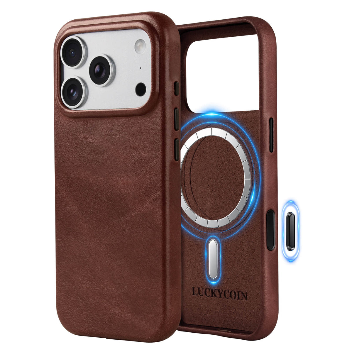 FUNDA MAGSAFE PARA IPHONE | CUERO GRANULADO DE LUJO 