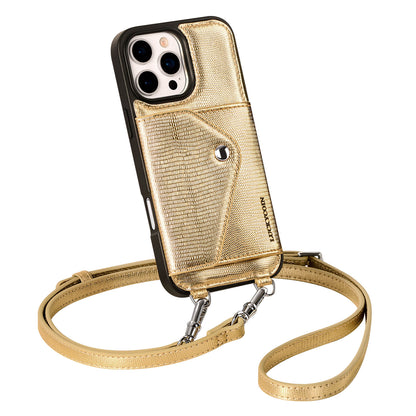 Crossbody Wallet Case |  Metallic Gold