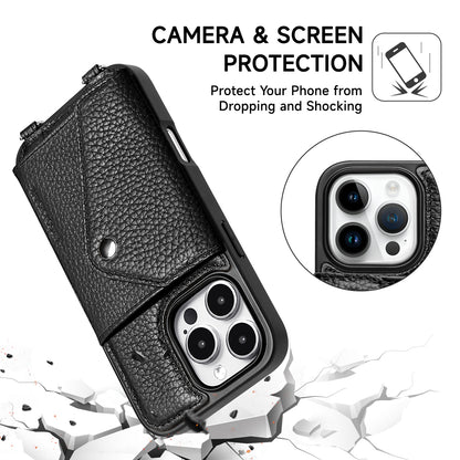 IPHONE CROSSBODY CASE | BLACK PEBBLED