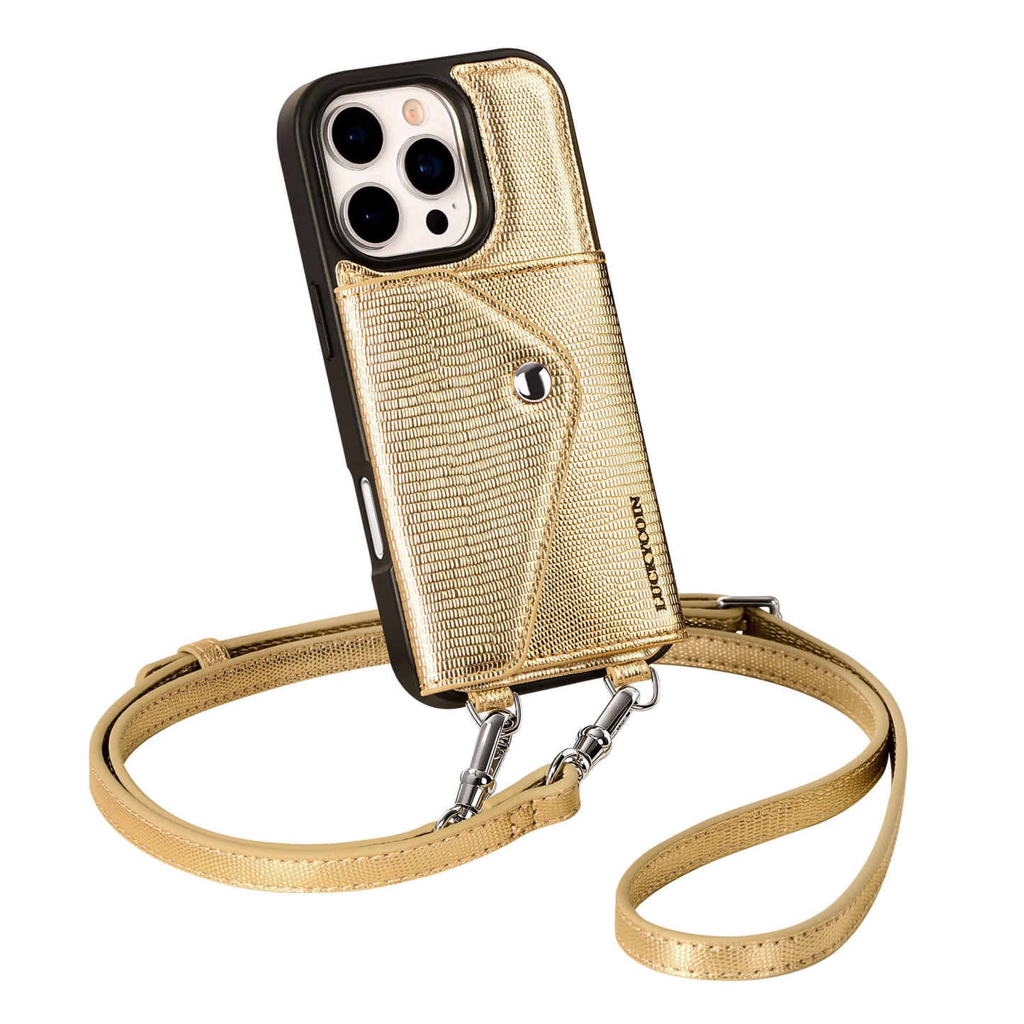 Crossbody Wallet Case |  Metallic Gold
