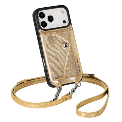 Crossbody Wallet Case |  Metallic Gold