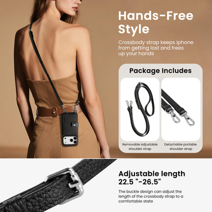 MAGSAFE BIFOLD WALLET CROSSBODY CASE | BLACK