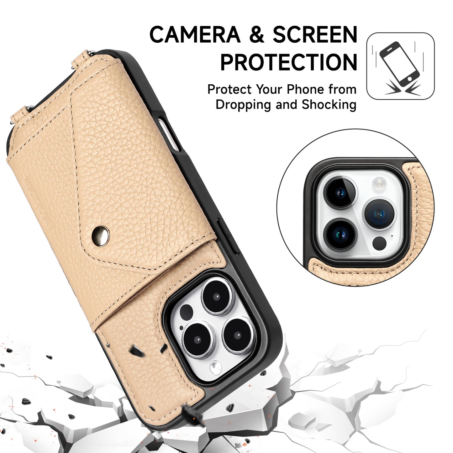 FUNDA BANDOLERA PARA IPHONE | ESTAMPADO LICHI 