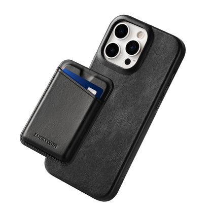 MAGNETIC LEATHER WALLET WITH CASE | BLACK