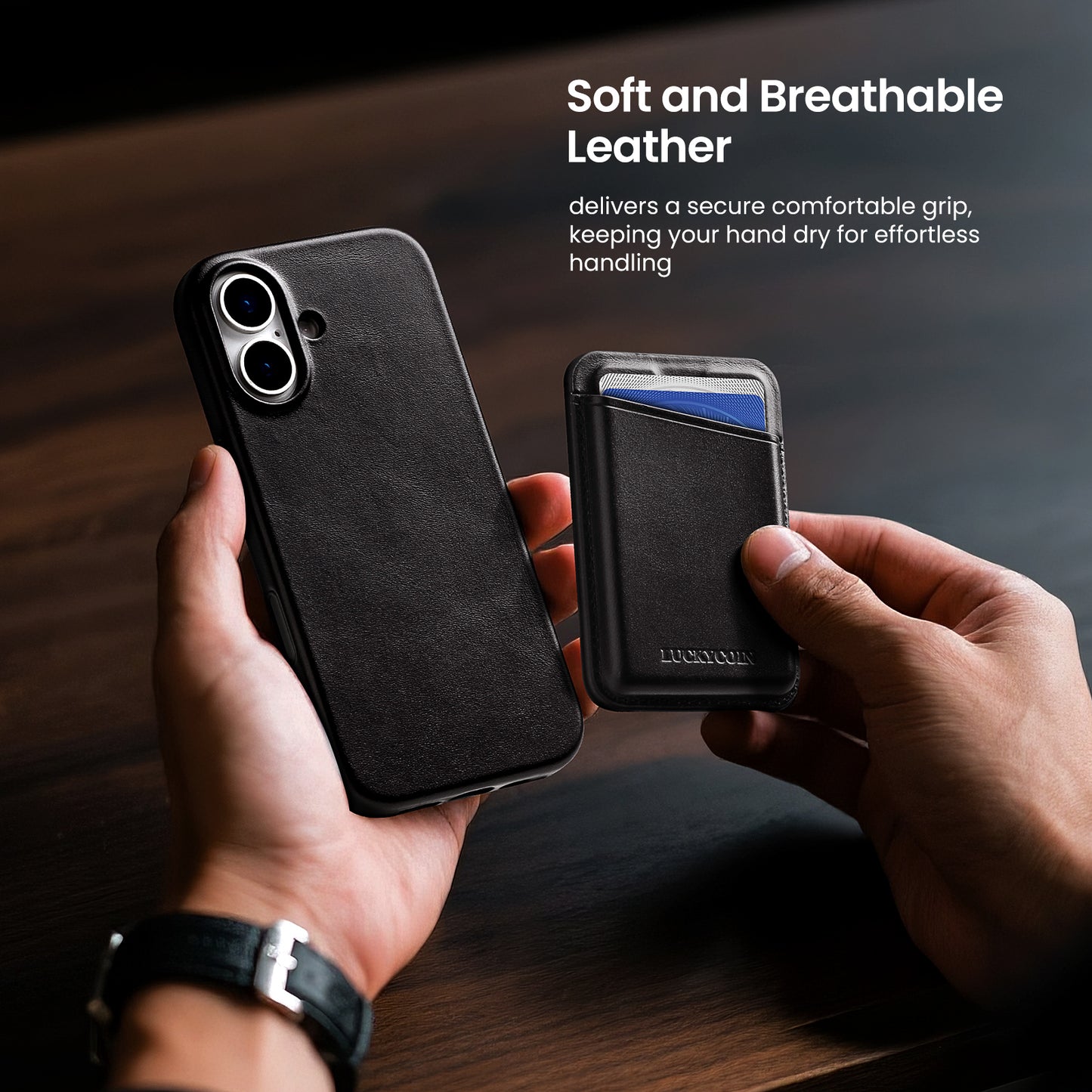 MAGSAFE CASE|FULL-GRAIN LEATHER|BLACK