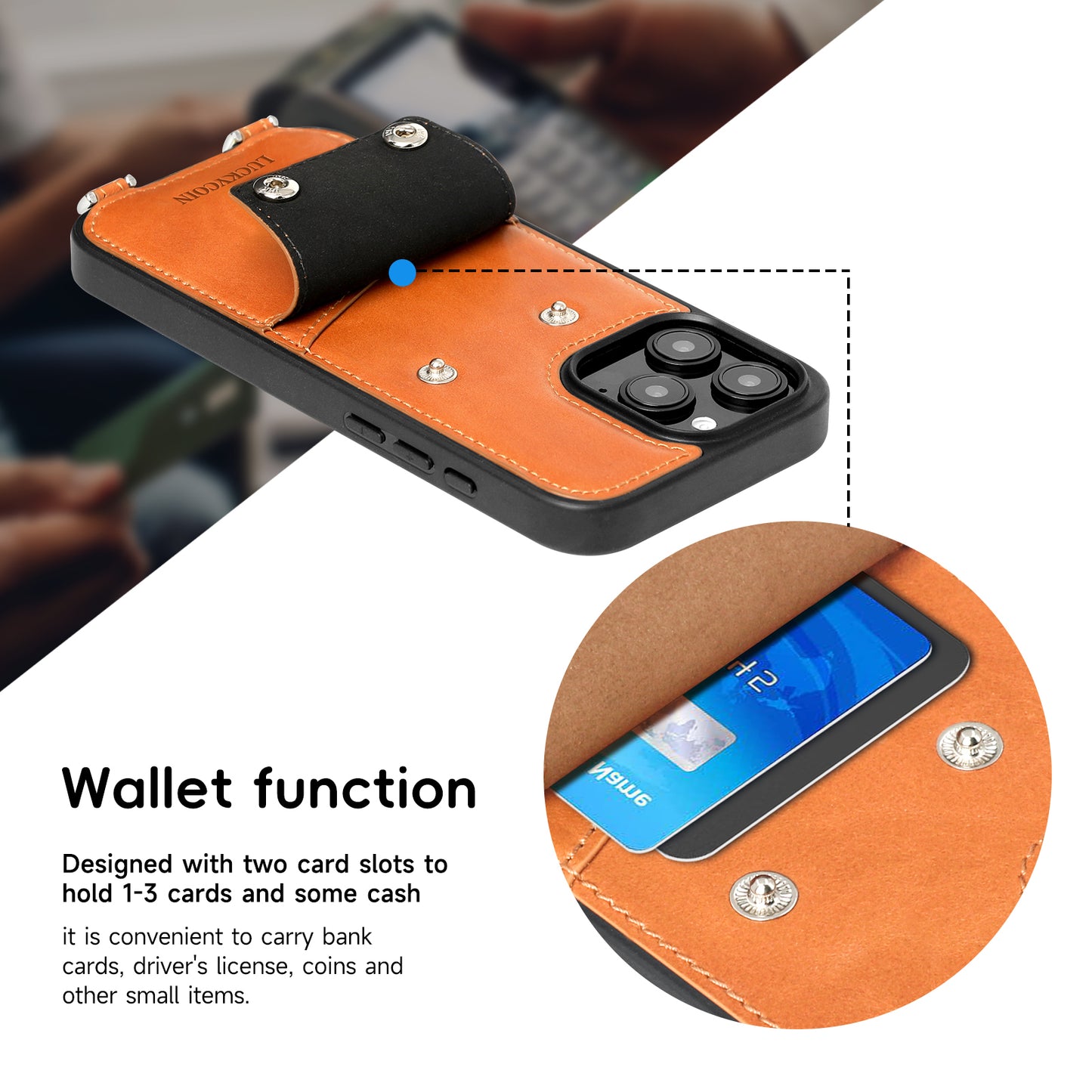 FUNDA DE CUERO PARA TELÉFONO | ESTAMPADO RETRO 