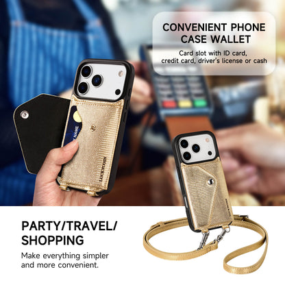 Crossbody Wallet Case |  Metallic Gold