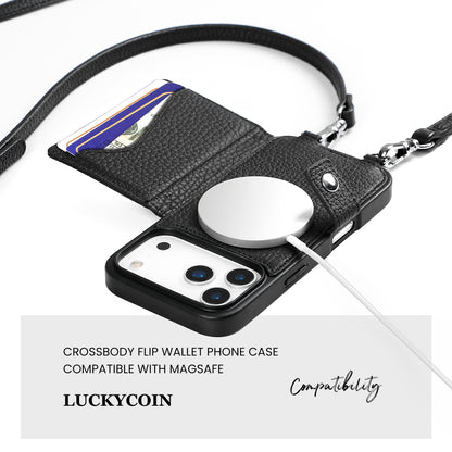 MAGSAFE BIFOLD WALLET CROSSBODY CASE | BLACK