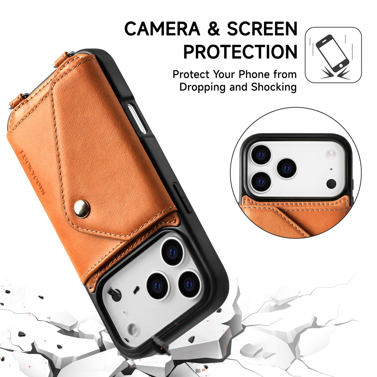 IPHONE CROSSBODY CASE | BROWN VINTAGE