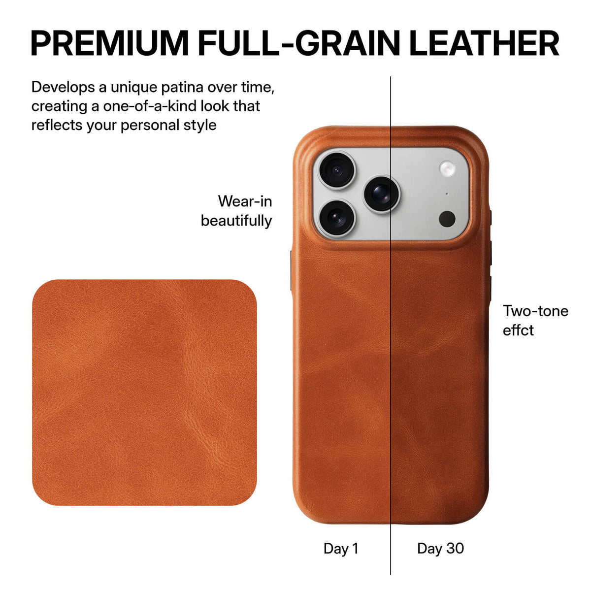 Full-Grain Leather Phone Case | Brown