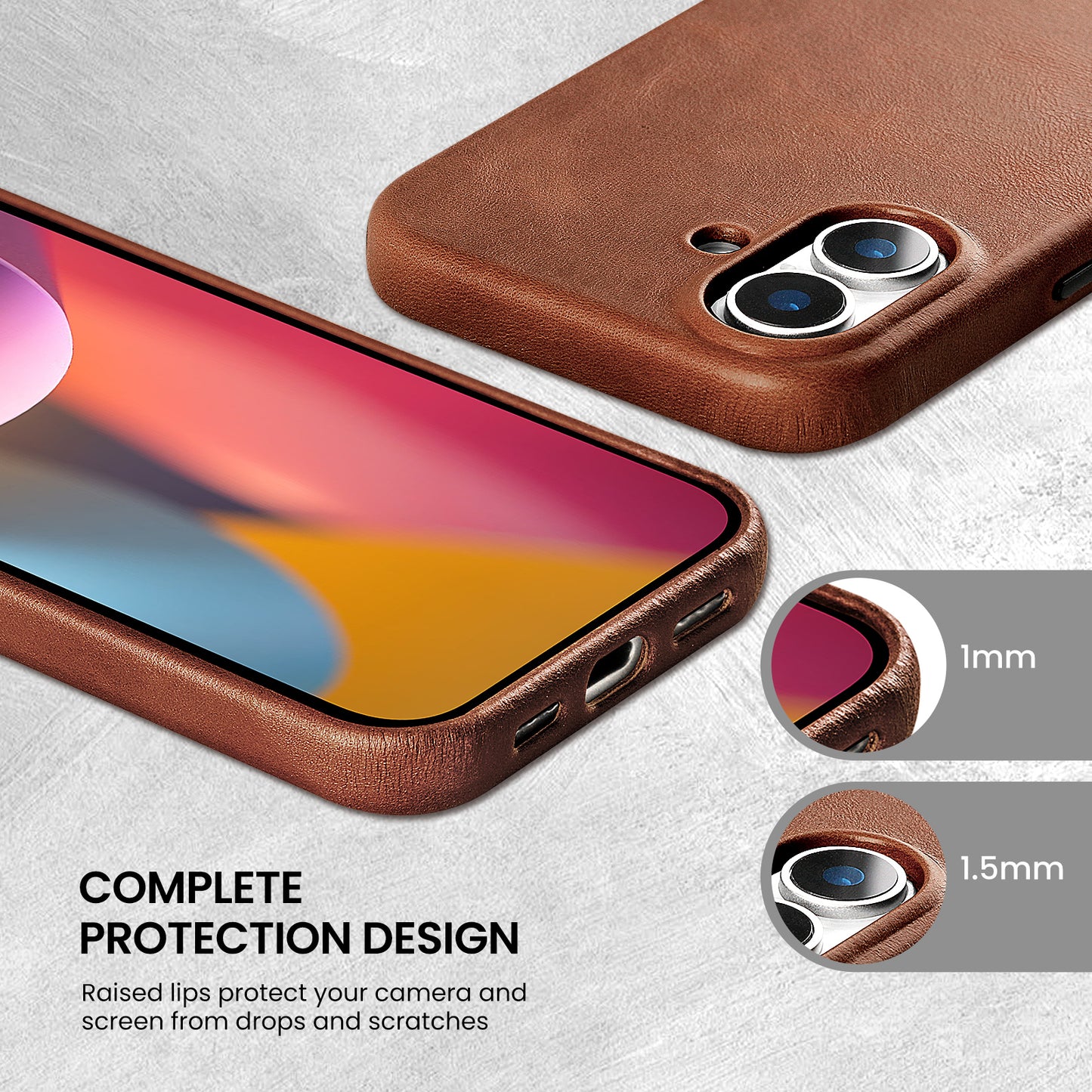 MAGSAFE CASE|FULL-GRAIN LEATHER|DARK BROWM