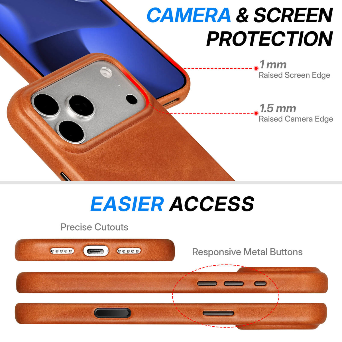 Full-Grain Leather Phone Case | Brown