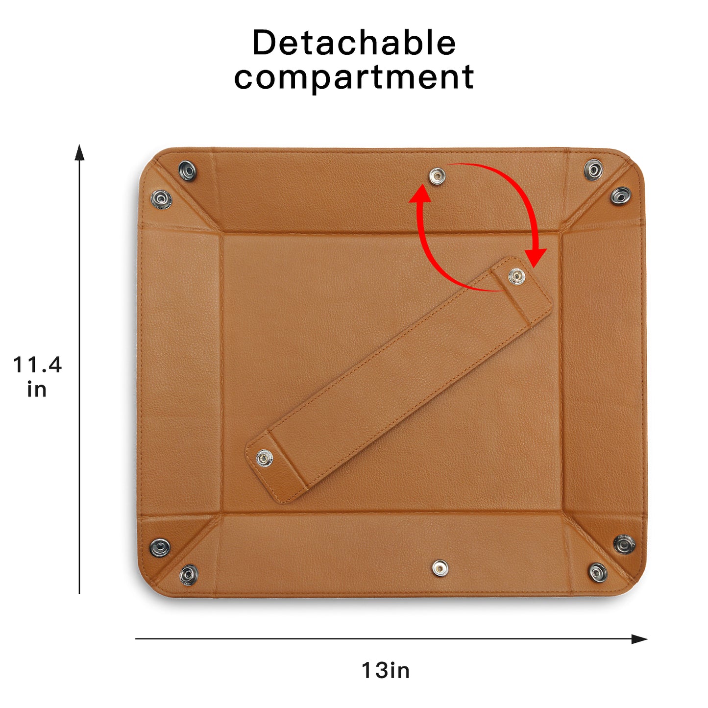 LUCKYCOIN Leather Valet Tray