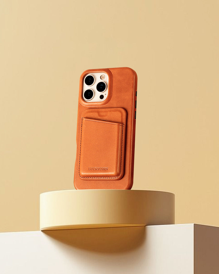 Magnetic Leather Wallet with Case for iPhone